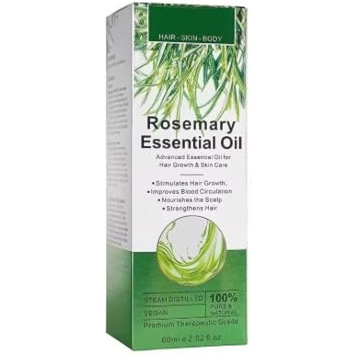 Rosemary Oil for Hair Growth - 60ml Organic Nourishing Oil with Pure Essential Ingredients, Perfect for Stimulating Hair Growth for the Whole Family - Image 1